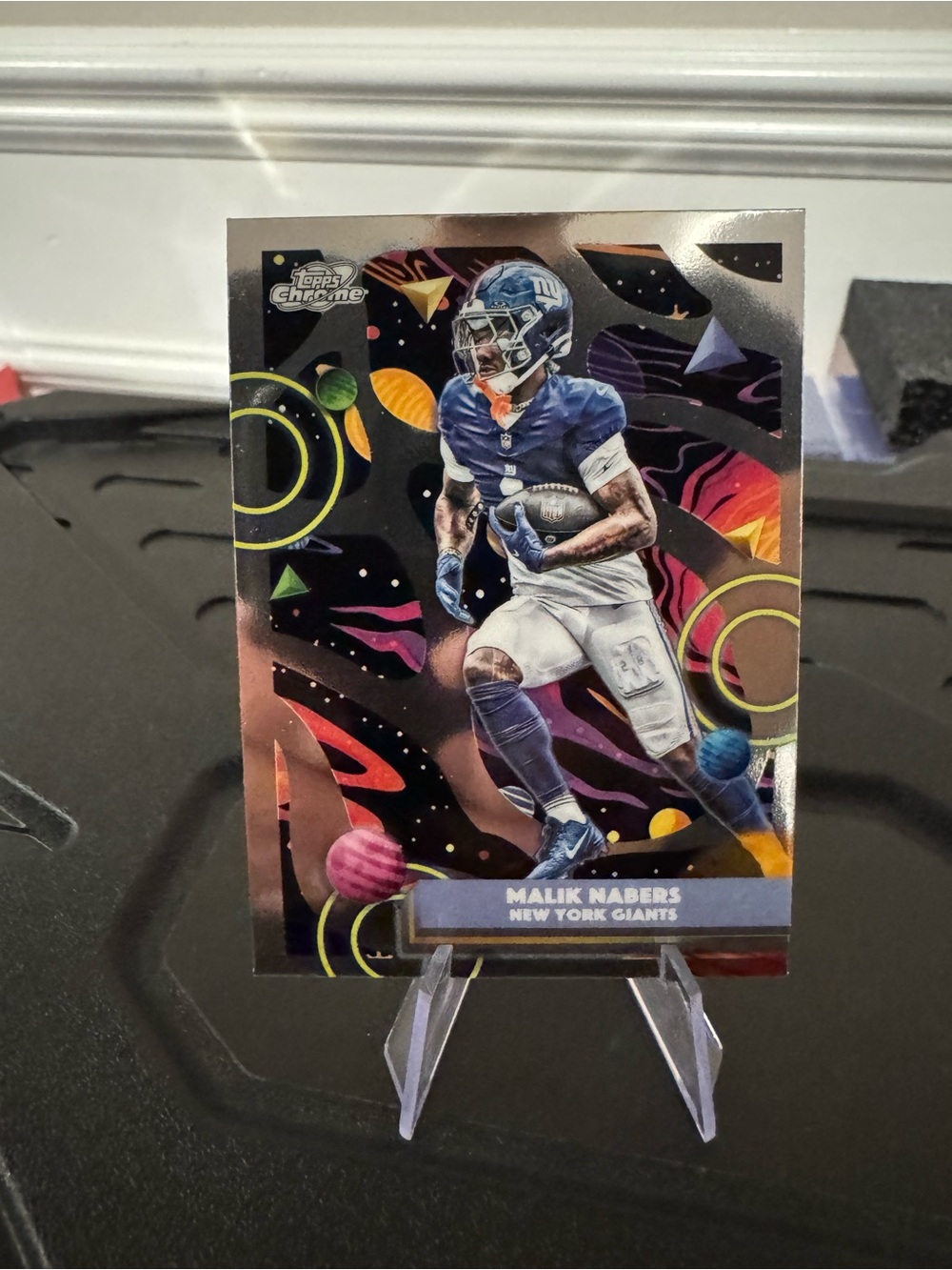 🔥 2025 Malik Nabers Topps Chrome Cosmic Card. #maliknabers #newyorkgiants